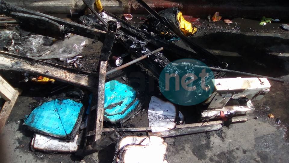 Photos-Le sinistre au marché HLM après l'incendie qui s'est déclaré vers 4h du matin en quelques images!!
