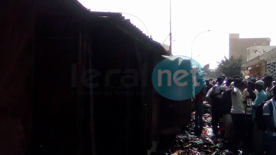 Photos-Le sinistre au marché HLM après l'incendie qui s'est déclaré vers 4h du matin en quelques images!!