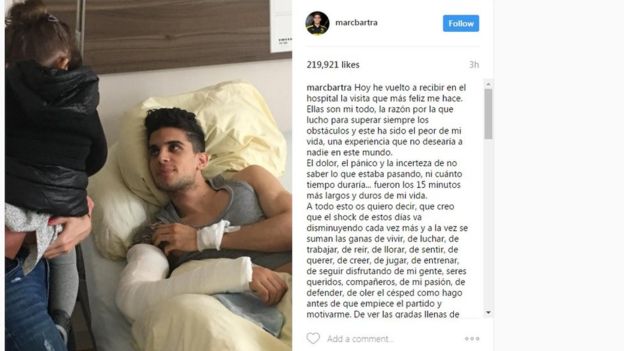 Bartra : "les 15 minutes les plus longues de ma vie"