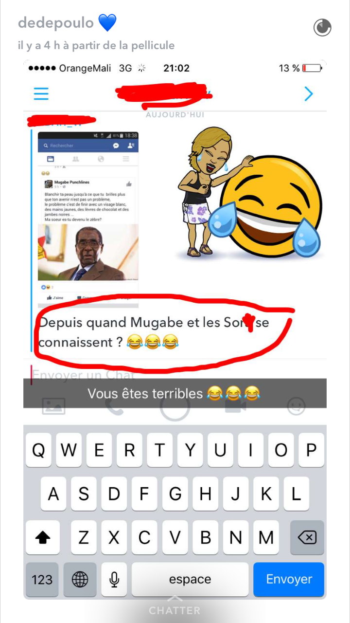 La bataille rangée sur snap de Dedepoulo et Diaba Sora