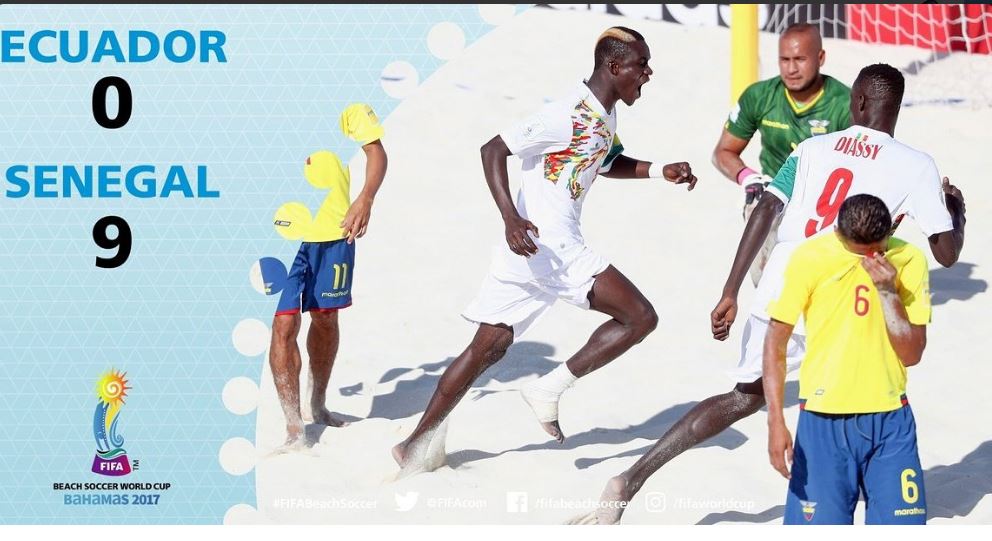 Les "Lions" ont étrillé l'Equateur pour leur entrée en lice au Mondial de Beach soccer (9-0), aux Bahamas