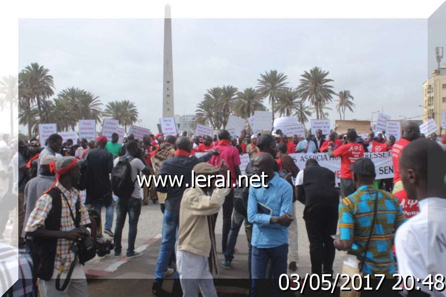 Photos: Marche de la presse de ce mercredi 03 mai à Dakar
