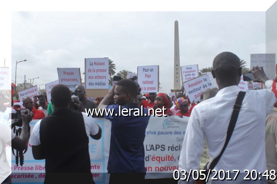 Photos: Marche de la presse de ce mercredi 03 mai à Dakar