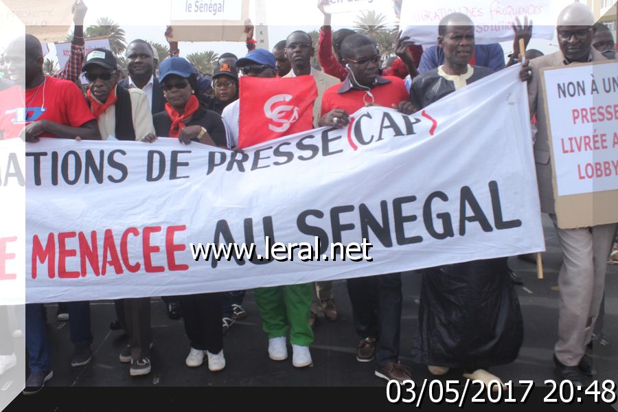 Photos: Marche de la presse de ce mercredi 03 mai à Dakar