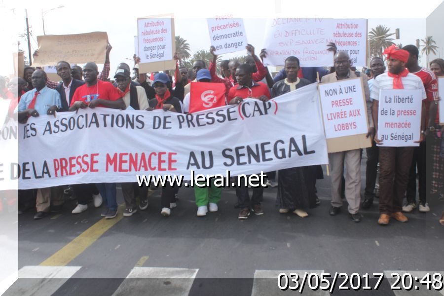 Photos: Marche de la presse de ce mercredi 03 mai à Dakar