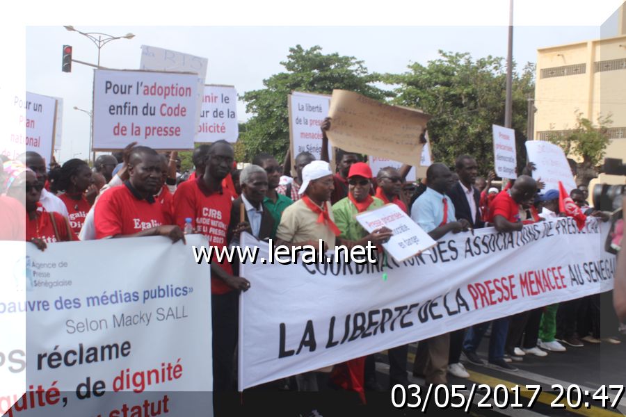 Photos: Marche de la presse de ce mercredi 03 mai à Dakar