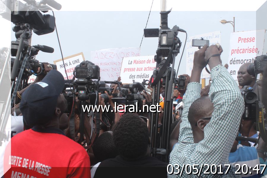 Photos: Marche de la presse de ce mercredi 03 mai à Dakar