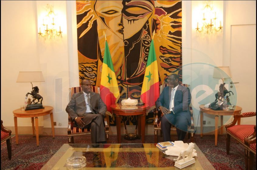 Le Président Macky Sall a reçu  au palais l’ancien P.M Souleymane Ndéné Ndiaye, SG de l’Union Nationale pour le Peuple Bokk Diemou