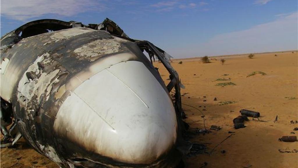 L'avion de la cocaïne», qui avait atterri à 200 km au nord de Gao, au Mali, en 2009 avant d'être incendié. (Photo d'illustration)