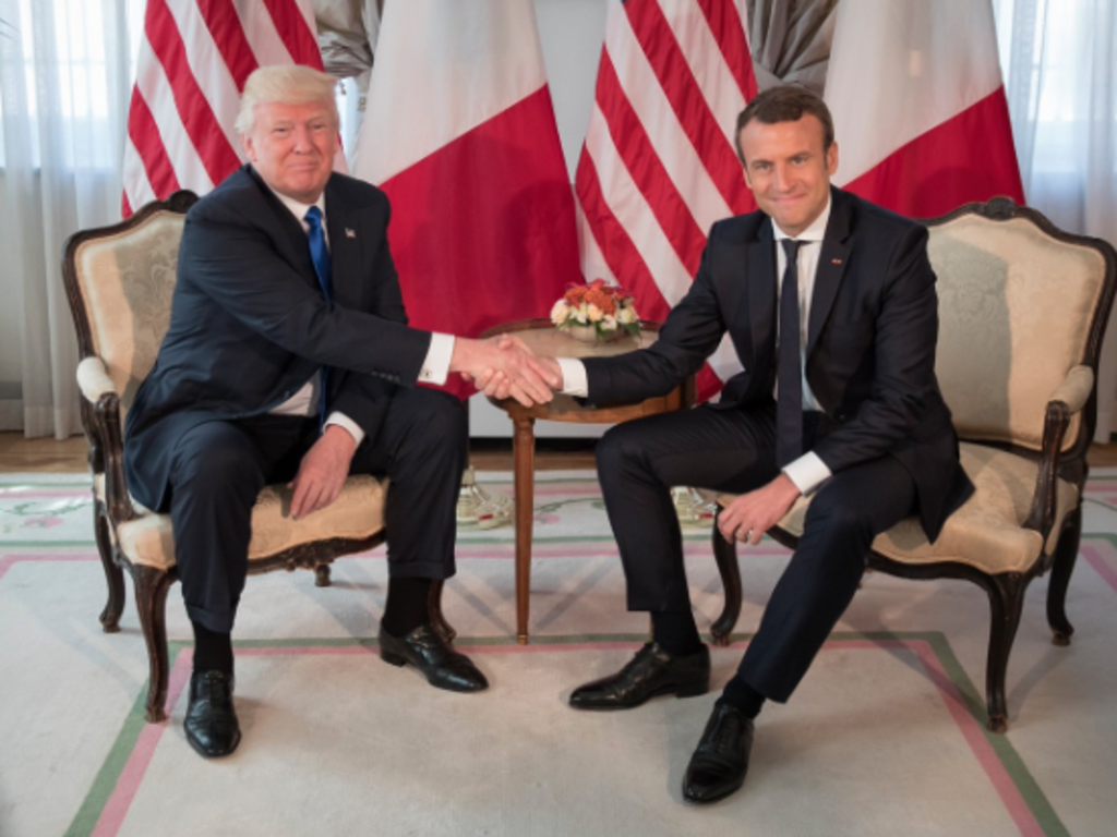 Première rencontre entre Emmanuel Macron et Donald Trump