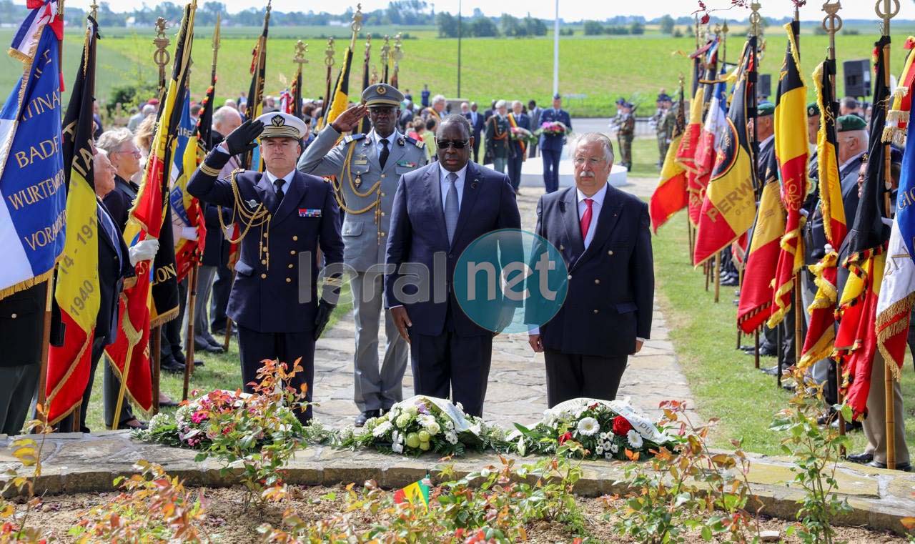 Photos : Le président Macky Sall a pris part à la commémoration à la mémoire des tirailleurs sénégalais à Chastre