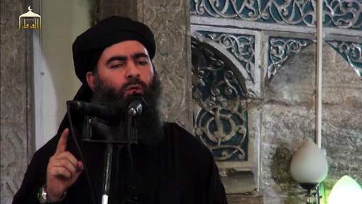 Première apparition publique d'Abou Bakr al-Baghdadi, le «calife du jihad», le 5 juillet 2014.