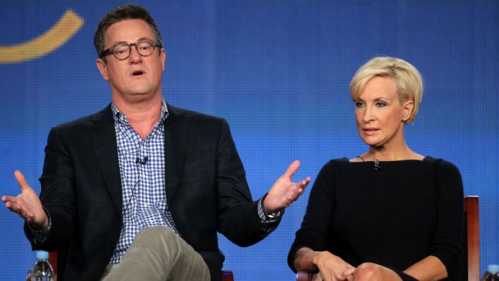 Frederick M. Brown, Getty images, AFP | Le couple de journalistes vedettes Mika Brzezinski et Joe Scarborough.