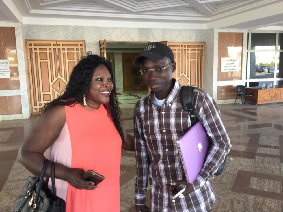 Notre confrère Mamadou Ndiaye, directeur de publication du site Dakarposte ici avec Ndella Madior Diouf.