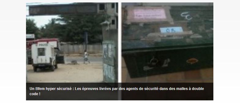 Un Bfem hyper sécurisé: Les épreuves livrées par des agents de sécurité dans des malles à double code !