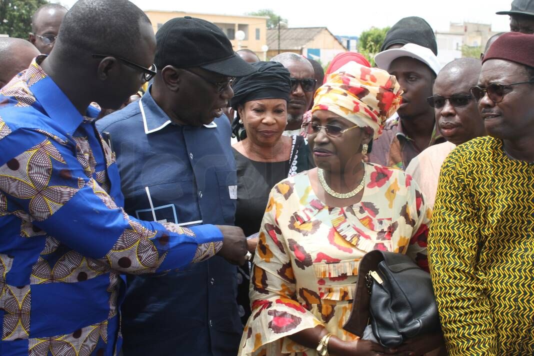 Diène Farba Sarr et Me Nafissatou Diop en visite dans les zones inondées à Kaolack