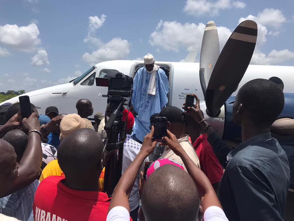 Arrivée de Me Abdoulaye Wade  à Kolda (images)