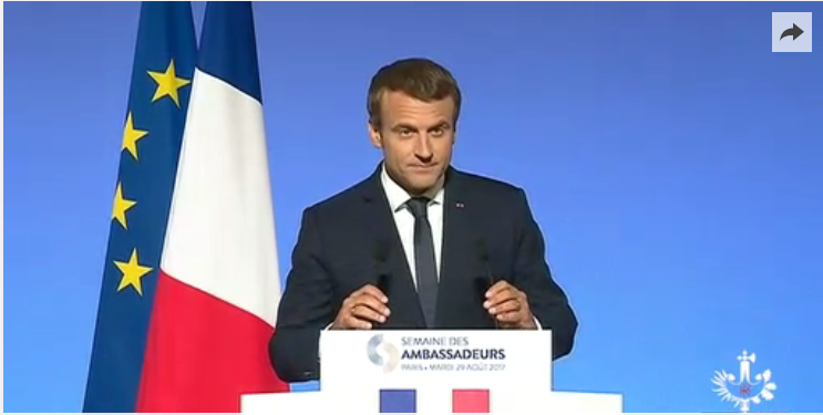 Discours du Président Emmanuel Macron en ouverture de la Conférence des Ambassadeurs ( Intégral)