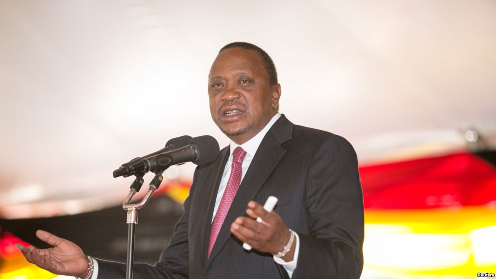 Le président Uhuru Kenyatta donne un discours au palais présidentiel, à Nairobi, le 21 septembre 2017.