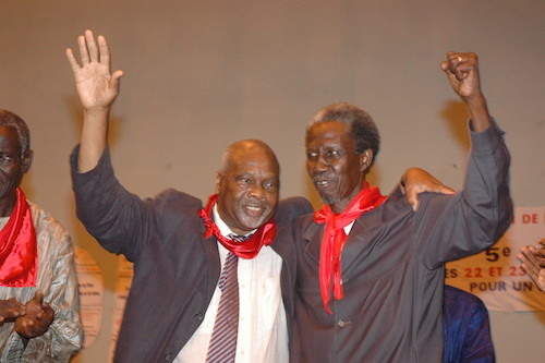 De gauche à droite, Amath Dansokho et Maguette Thiam, ex-SG du PIT