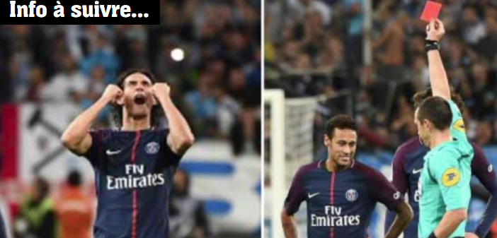 LIGUE 1 - 10e Journée: Le PSG arrache le nul à Marseille, Neymar exclu