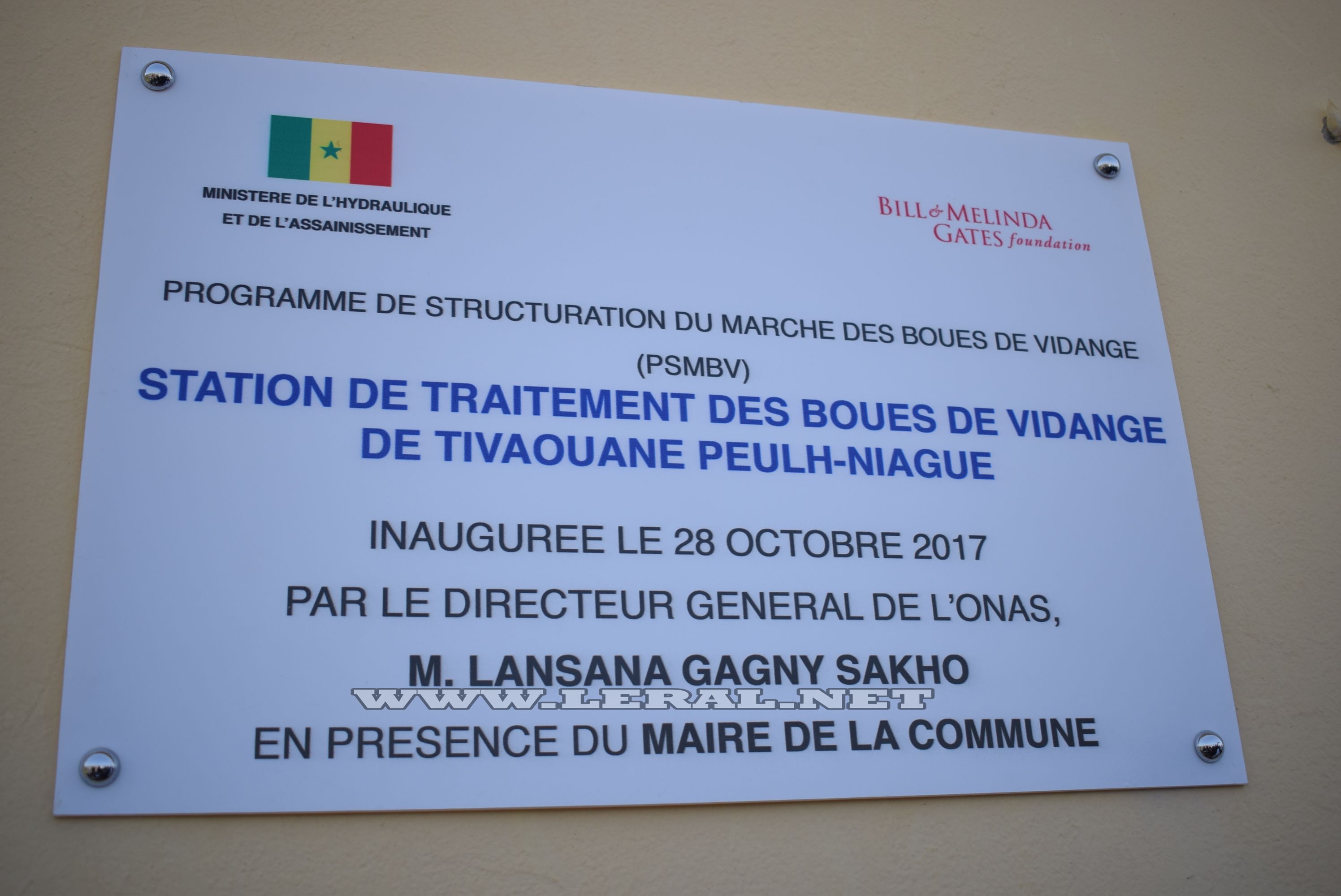 Photos-Tivaouane Peulh : Inauguration d'une station de traitement des boues de vidange par le Directeur général de l'ONAS