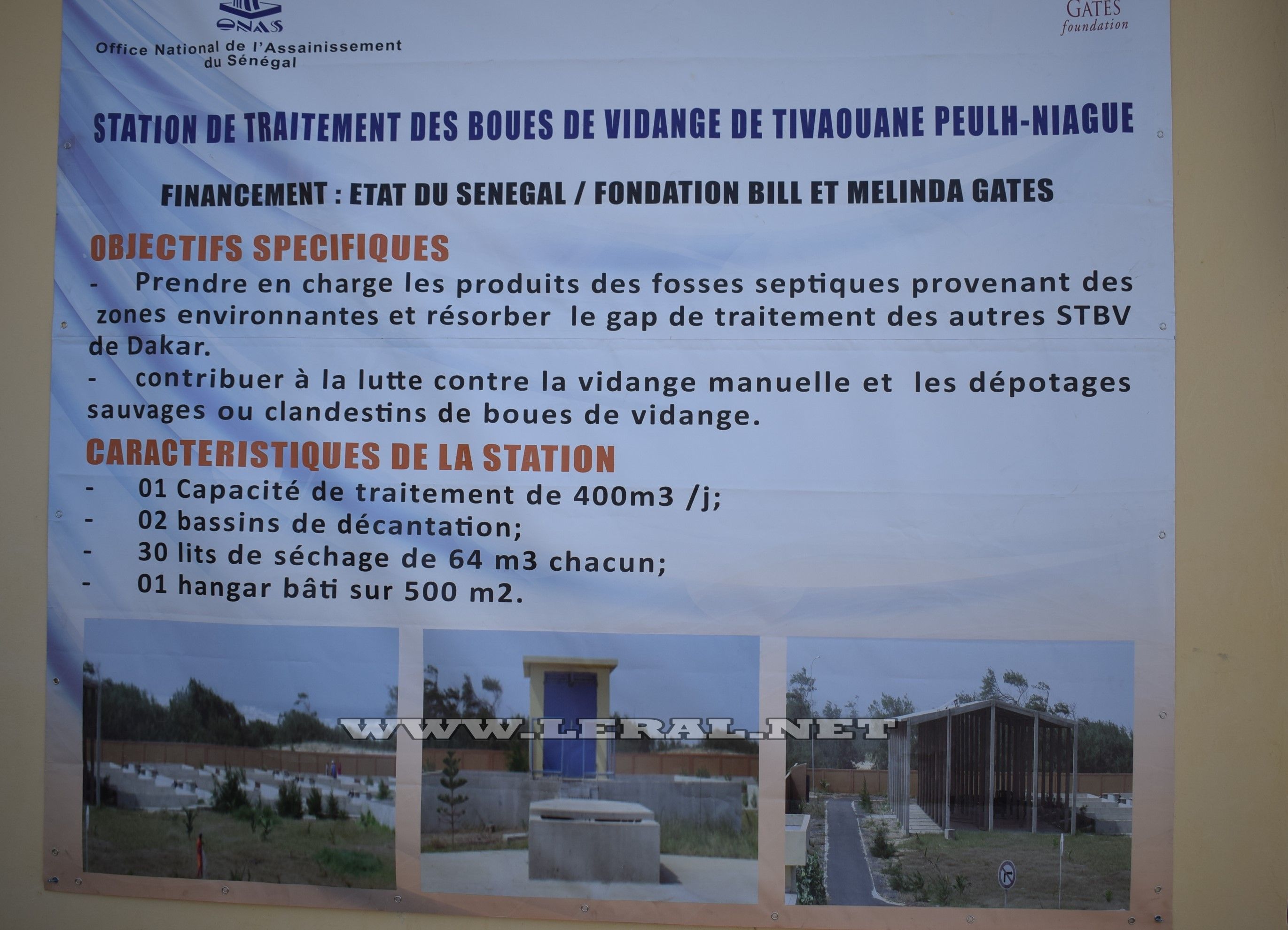 Photos-Tivaouane Peulh : Inauguration d'une station de traitement des boues de vidange par le Directeur général de l'ONAS
