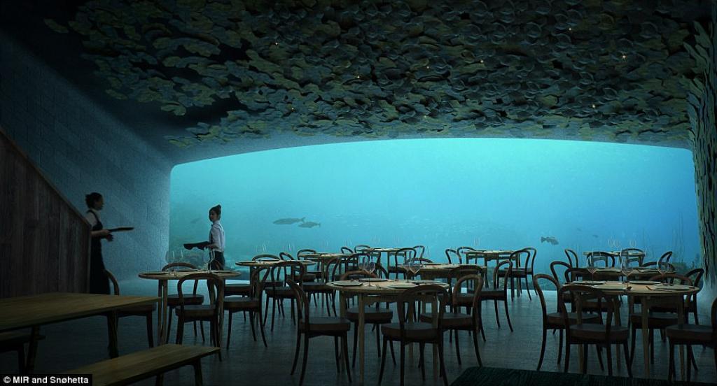 Le premier restaurant européen situé sous la mer,  ouvrira bientôt ses portes, l'intérieur est démentiel.