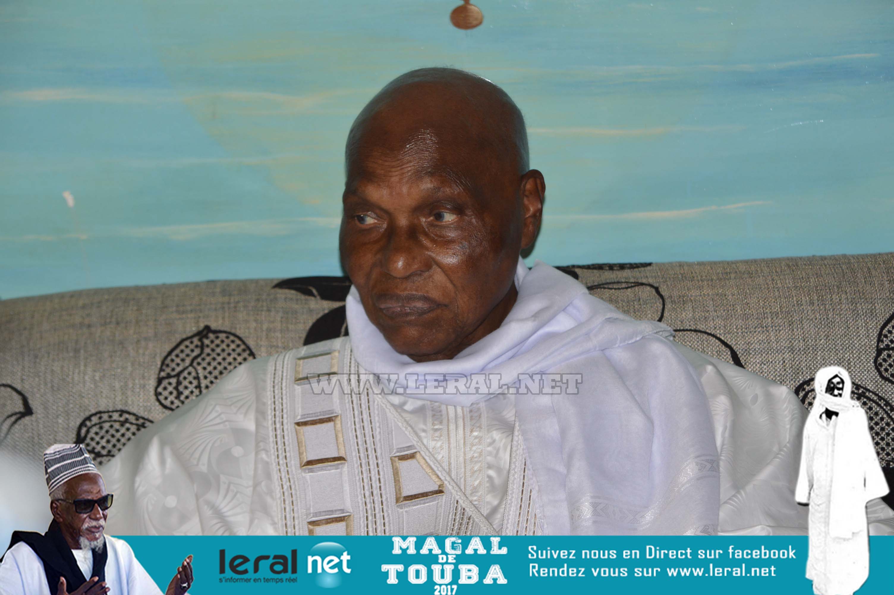 Magal Touba 2017: Images de la visite de l'ex-président Abdoulaye Wade