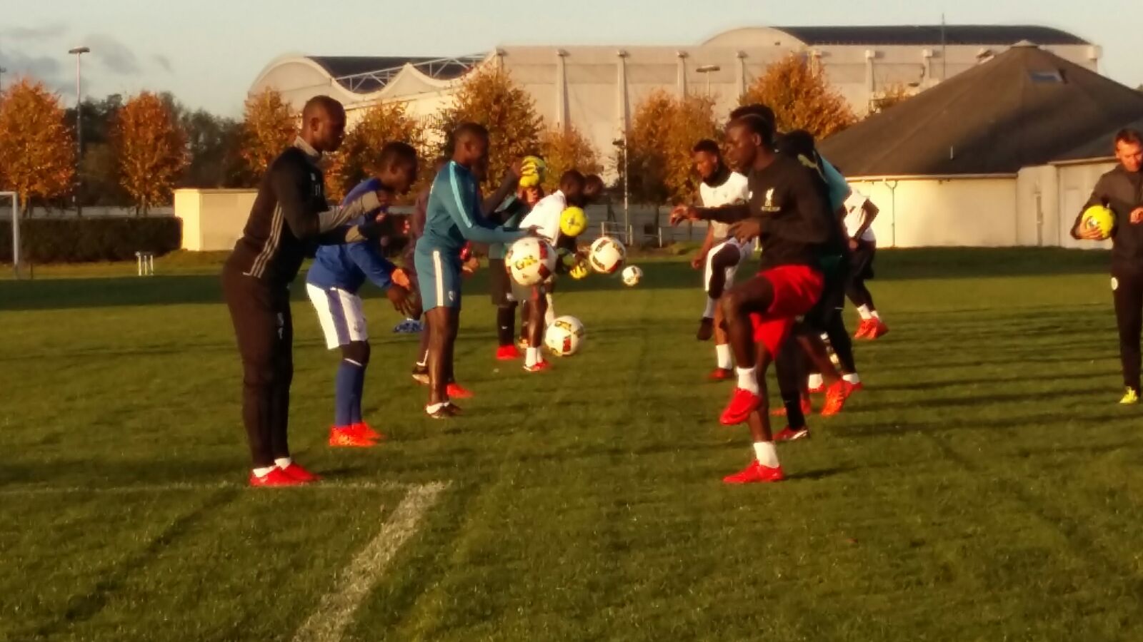 Les lions s’entrainent à Paris avec les tenues de leurs clubs