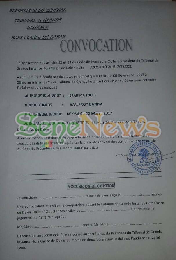 Divorce : Ibou Touré et son ex rejouent le match le 18 décembre