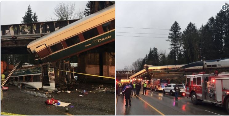 « Plusieurs victimes » dans le déraillement d’un train dans l’Etat de Washington