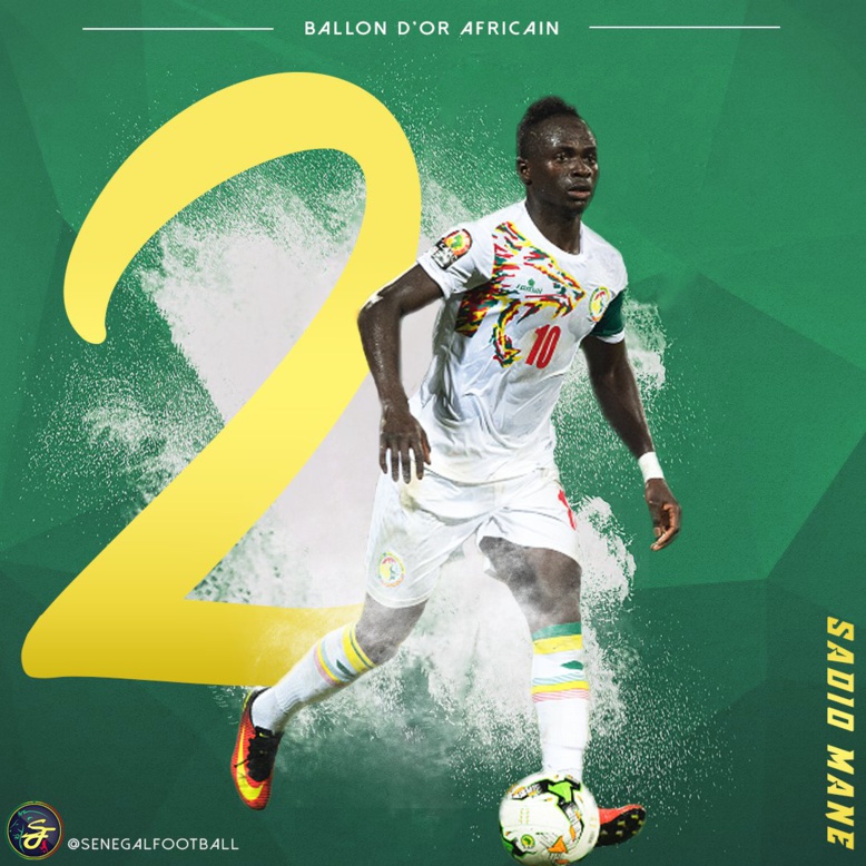 Ballon d’or Africain 2017 : Sadio Mané 2e ne figure pourtant pas dans l’équipe type de la Caf