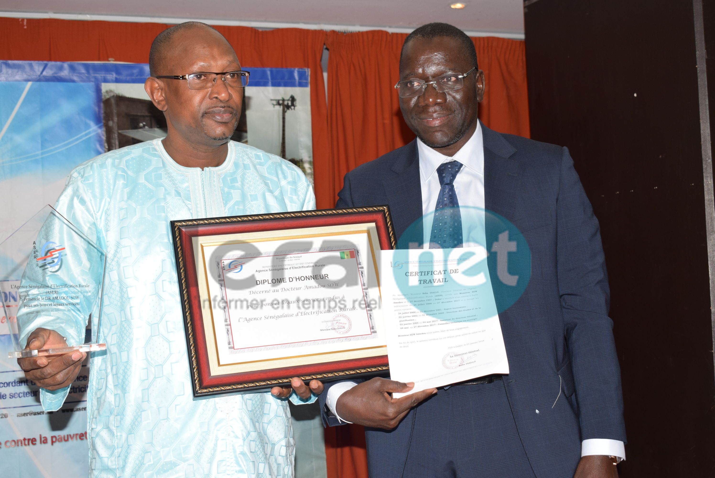 Photos : Cérémonie de présentation de vœux du personnel de l'Aser