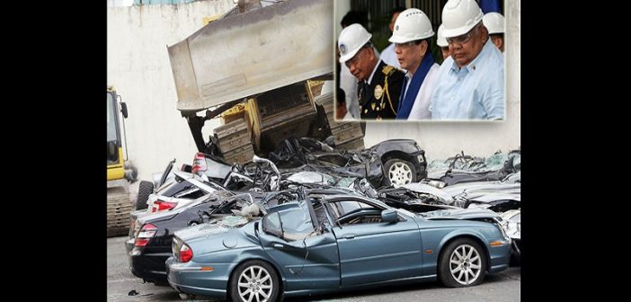 Philippines: Le président ordonne la destruction de voitures de luxe (VIDÉO)