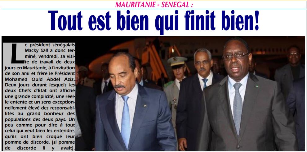 Mauritanie - Sénégal : Tout est bien qui finit bien