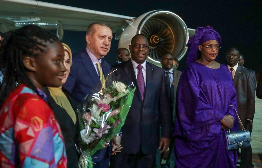 Macky Sall a accueilli mercredi soir son homologue turc Recep Tayyip Erdoğan (images)