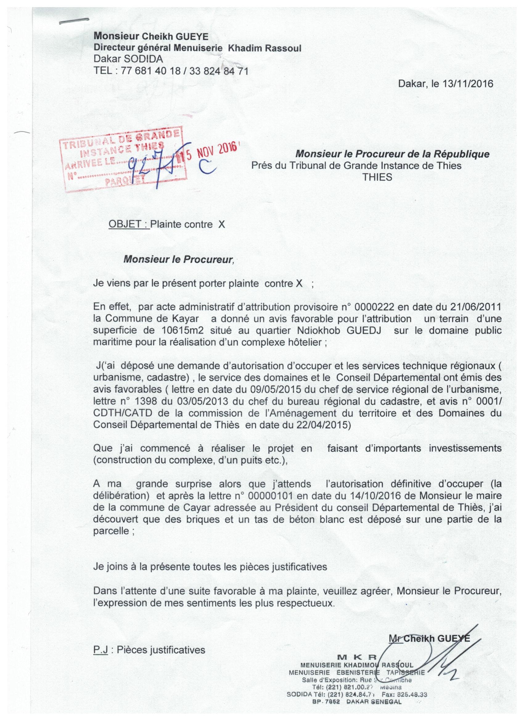 EXCLUSIF - Bradage foncier à Cayar : le promoteur immobilier Cheikh Guèye dément et «enfonce» Yankhoba Diattara : "Sène deal mo claté"