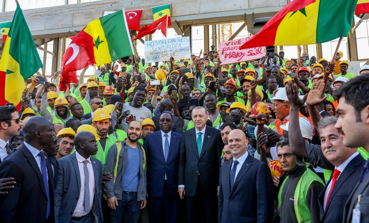 Les Chefs d'Etat Macky SALL et Recep Tayyip Erdoğan se sont rendus hier en fin d'après-midi sur les chantiers de l'Arena (Images)