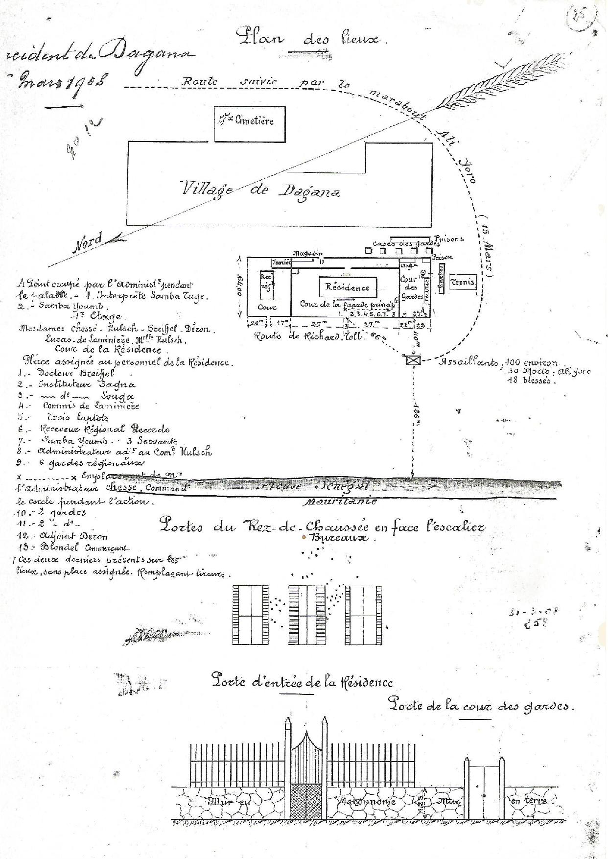 15 mars 1908 : attaque armée de la résidence coloniale de Dagana, par le marabout Aly Yoro Diop de Fanaye (Dimatt)