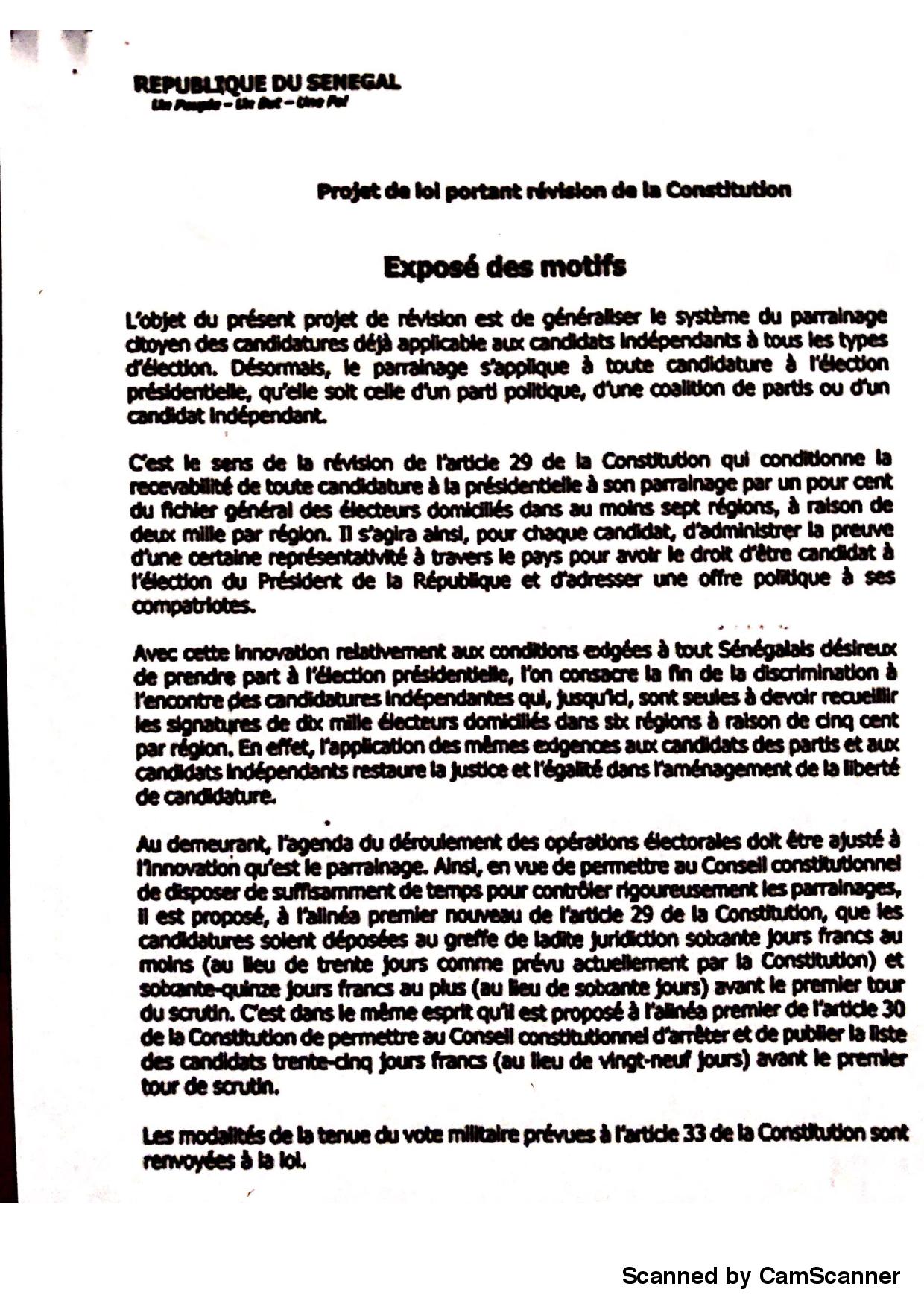 Le projet de loi portant révision de la Constitution à l'issue du Conseil des ministres du 19 mars 2018