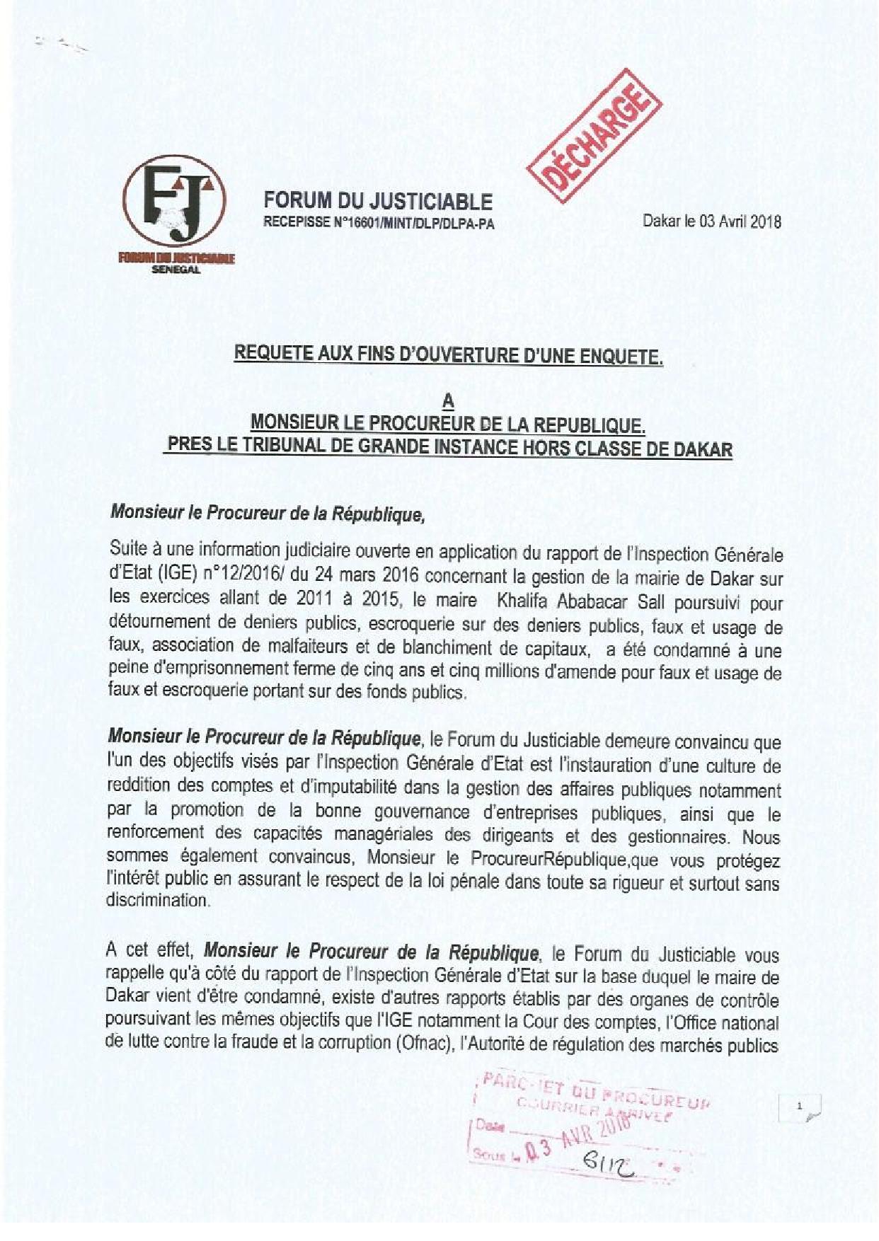 Rapports sur Petrotim, Bictogo, Securiport, King Fahd Hôtel, COUD : Une requête aux fins d’enquête sur la table du Procureur de la République 