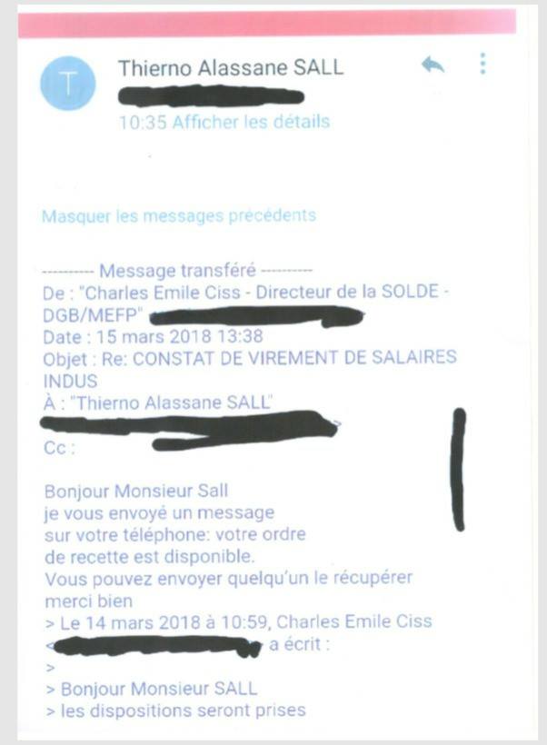 Précisions : Ordre de recette, ce qui s’est réellement passé …(par Thierno Alassane Sall)