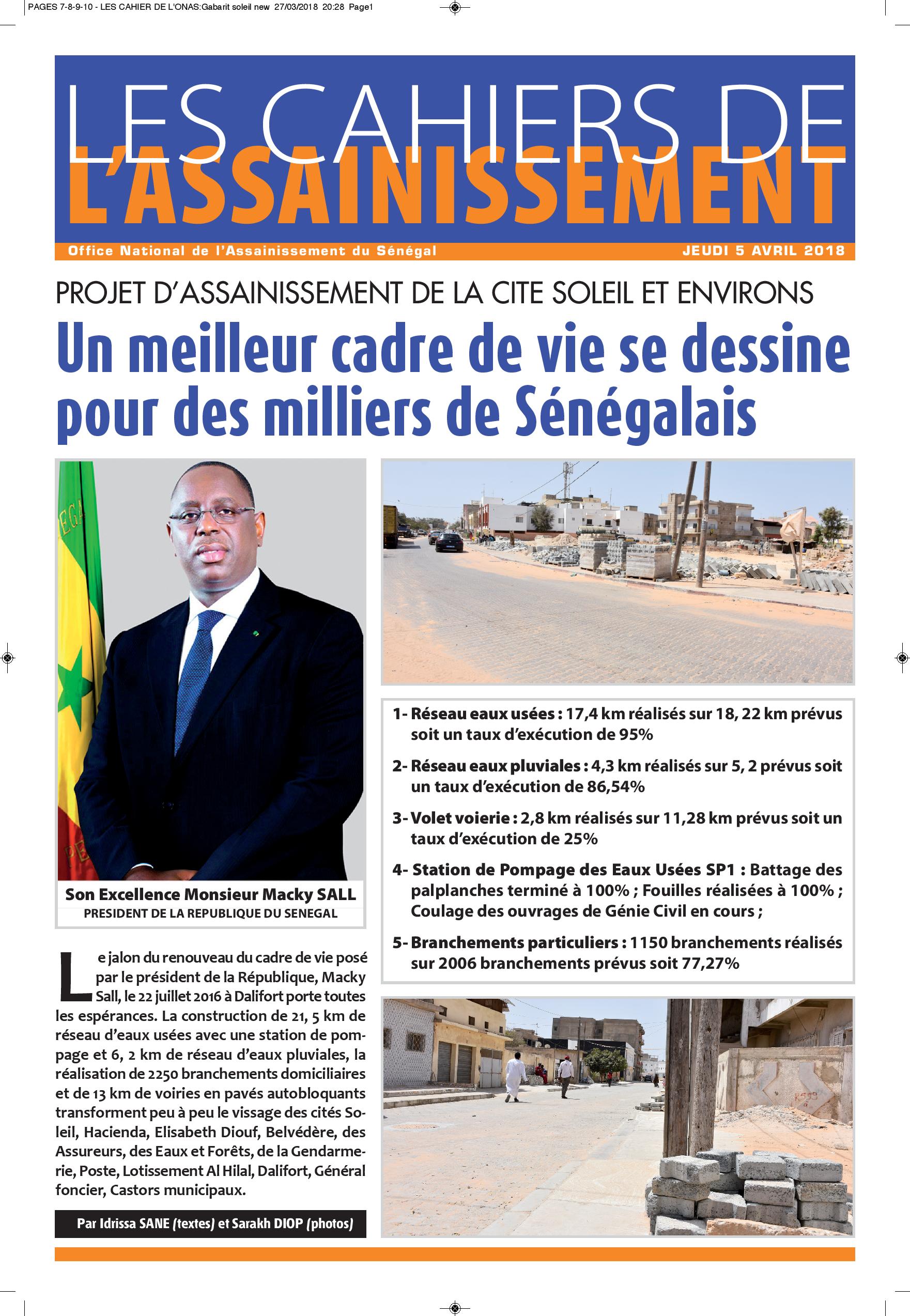 ONAS : Les cahiers de l'Assainissement