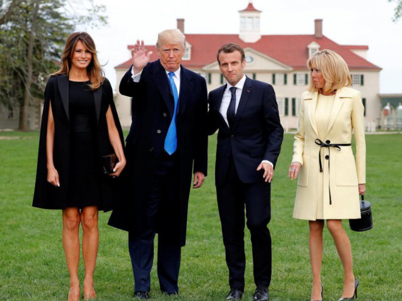 Les couples Trump et Macron se sont retrouvés pour un dîner très glamour