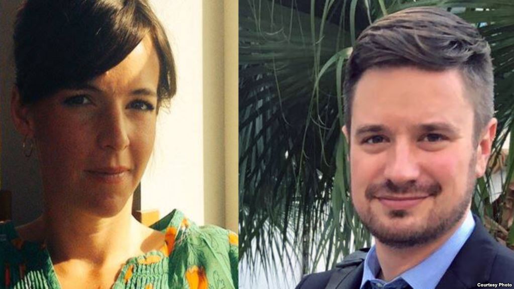 Les experts de l'ONU Zaida Catalan et Michael Sharp, disparus dans le Kasaï le 12 mars 2017 et retrouvés morts le 27 mars.