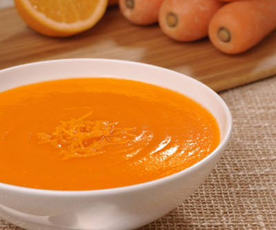 Soupe de carottes à l’orange au gingembre et cumin