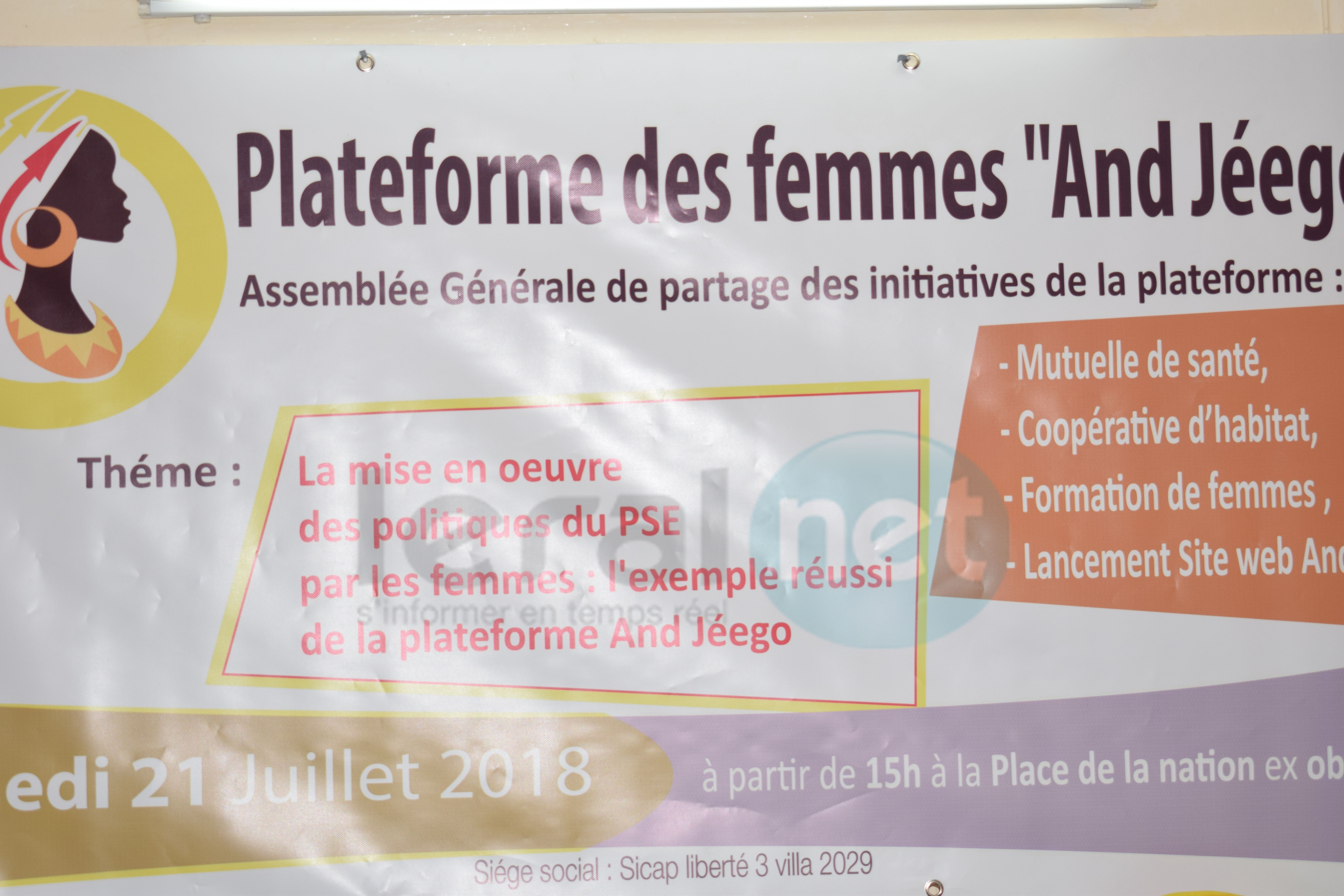 And Jeggo prépare son AG sous le thème : « La mise en œuvre des politiques du PSE par les femmes : l'exemple réussi  de la plateforme And Jéego »