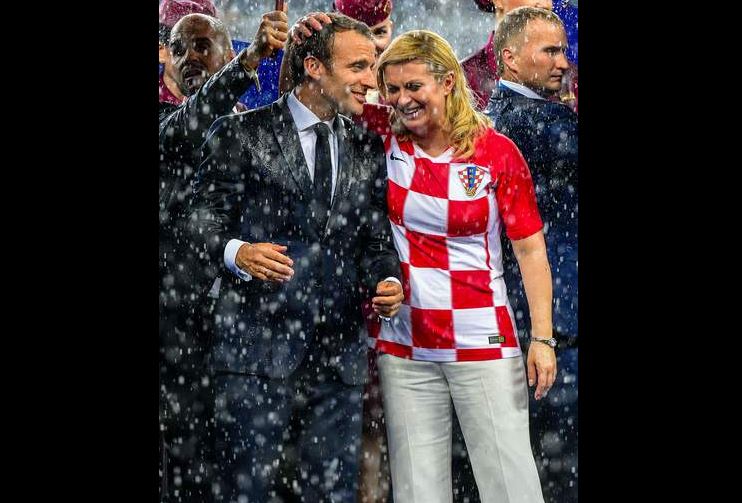 Photos: Emmanuel Macron et la présidente croate Kolinda Grabar-Kitarovic, comme dans un conte de fées