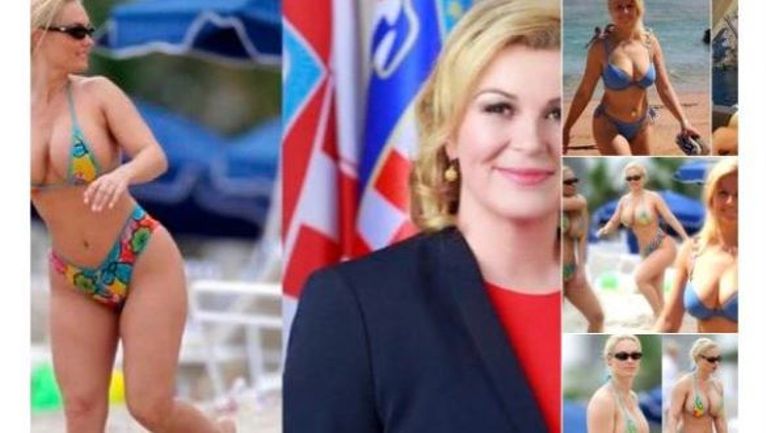 Kolinda Grabar-Kitarovic, la présidente croate, en bikini: non, ce n'est pas elle sur ces photos ( Leral )